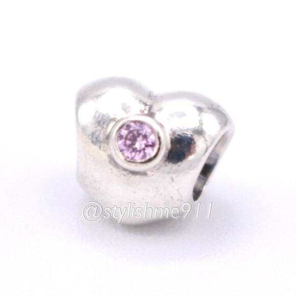 Authentic Pandora Heart with Pink Zirconia Charm - 790134PCZ - Picture 7 of 12